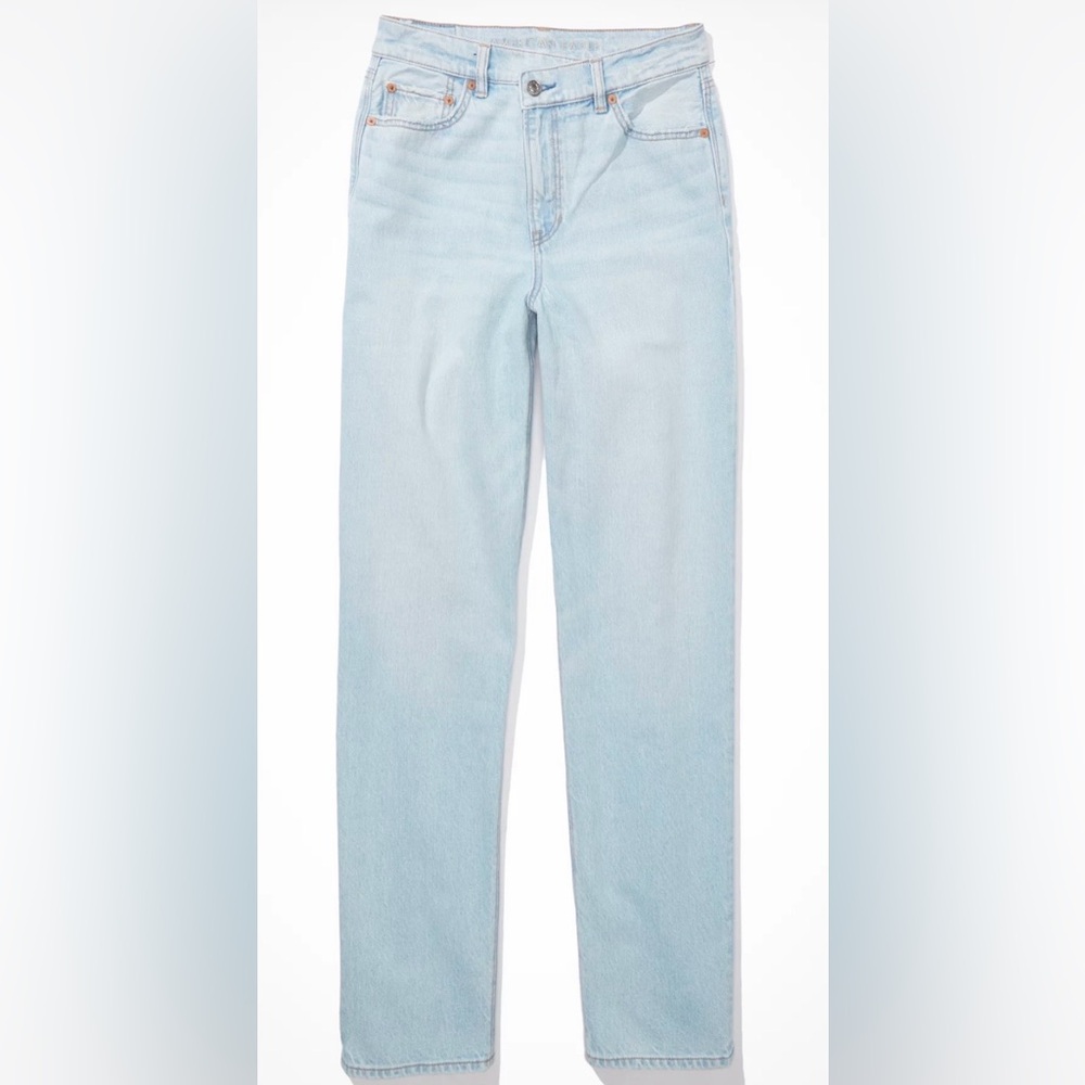 American Eagle Strigid Highest Waist Crossover Baggy Straight Jean